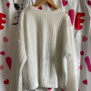 Cropped pullover sweater